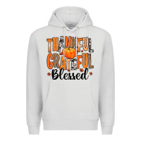 Dove Grey Thankful Grateful Blessed Premium Hoodie - MaliasSmallBusiness