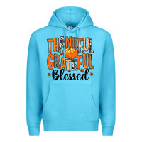 Ocean Blue Thankful Grateful Blessed Premium Hoodie - MaliasSmallBusiness
