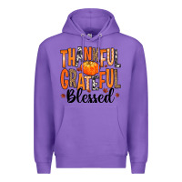 Purple Thankful Grateful Blessed Premium Hoodie - MaliasSmallBusiness