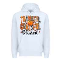 White Thankful Grateful Blessed Premium Hoodie - MaliasSmallBusiness