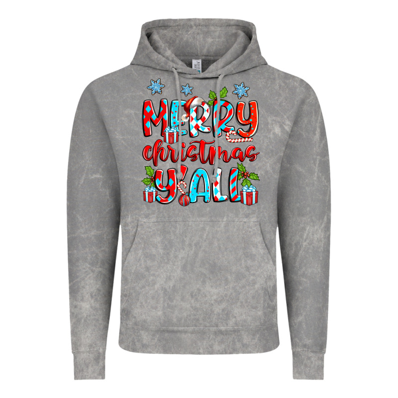 Merry Christmas Y'all Vintage Hoodie by Zillion Design Studio | Teevron