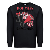 Black hot mess always stressed cheer mom Premium Sweatshirt - MaliasSmallBusiness