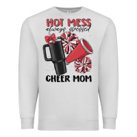 Dove Grey hot mess always stressed cheer mom Premium Sweatshirt - MaliasSmallBusiness