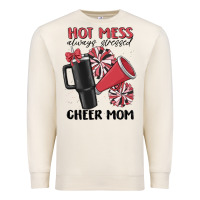 Sandshell hot mess always stressed cheer mom Premium Sweatshirt - MaliasSmallBusiness