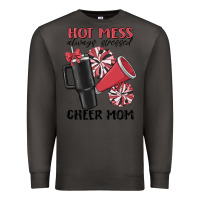 Smoke hot mess always stressed cheer mom Premium Sweatshirt - MaliasSmallBusiness