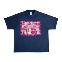 Navy in october we wear pink pig Urban Heavy Tee - RanaPortraitStore