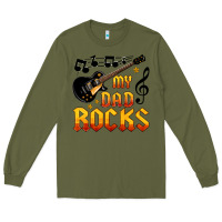 Army Green my dad rocks Long Sleeve Tee - HRA Design Shop