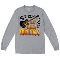Heather Grey my dad rocks Long Sleeve Tee - HRA Design Shop