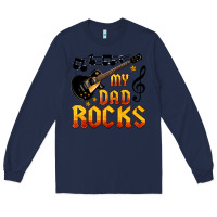 Navy my dad rocks Long Sleeve Tee - HRA Design Shop
