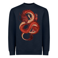 Navy red dragon Heavyweight Sweatshirt - RanaPortraitStore