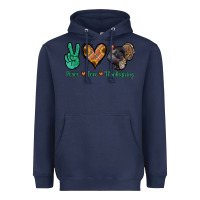 Navy peace love thanksgiving Heavyweight Hoodie - Jasminsmagicworld