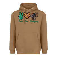 Toasted Coconut peace love thanksgiving Heavyweight Hoodie - Jasminsmagicworld
