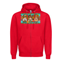 Red western fall gnomes sippy cup Zipper Hoodie - Artiststas