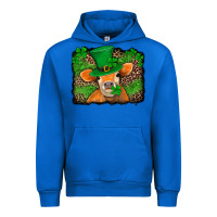 Cobalt st patricks orange cow with leopard background Urban Hoodie - Jasminsmagicworld