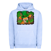 Pigment Grape Ice st patricks orange cow with leopard background Urban Hoodie - Jasminsmagicworld