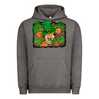 Pigment Tornado st patricks orange cow with leopard background Urban Hoodie - Jasminsmagicworld