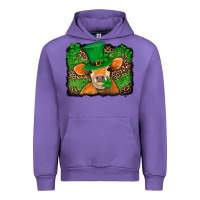 Tulip st patricks orange cow with leopard background Urban Hoodie - Jasminsmagicworld