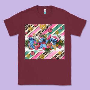 Pink Stitch  Christmas Classic Tee Designed By Adodesignshop