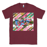 Burgundy pink stitch  christmas Classic Tee - AdoDesignShop