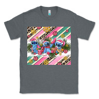 Charcoal Heather pink stitch  christmas Classic Tee - AdoDesignShop