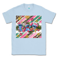 Dusty Blue pink stitch  christmas Classic Tee - AdoDesignShop