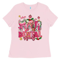 Bubblegum Pink pink christmas teeth dental squad Ladies Tee - AdoDesignShop
