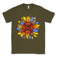 Army Green firefighter sunflower Classic Tee - HRA Design Shop