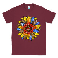 Burgundy firefighter sunflower Classic Tee - HRA Design Shop