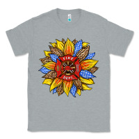 Heather Grey firefighter sunflower Classic Tee - HRA Design Shop