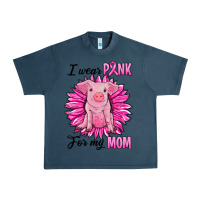 Midnight Navy i wear pink for my mom pig Urban Heavy Tee - RanaPortraitStore