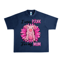 Navy i wear pink for my mom pig Urban Heavy Tee - RanaPortraitStore
