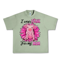 Oil Green i wear pink for my mom pig Urban Heavy Tee - RanaPortraitStore