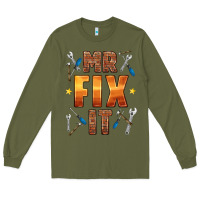Army Green mr fix it Long Sleeve Tee - HRA Design Shop