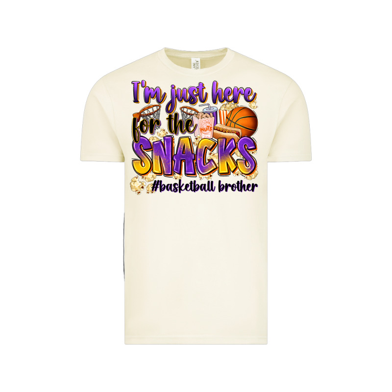 I'm Just Here For The Snacks #basketball Brother Vintage Tee by Zillion Design Studio | Teevron