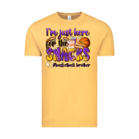 Vintage Mustard i'm just here for the snacks #basketball brother Vintage Tee - Zillion Design Studio