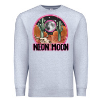 Heather Grey neon moon Premium Sweatshirt - MaliasSmallBusiness