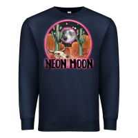 Navy neon moon Premium Sweatshirt - MaliasSmallBusiness