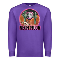 Purple neon moon Premium Sweatshirt - MaliasSmallBusiness