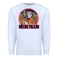 White neon moon Premium Sweatshirt - MaliasSmallBusiness