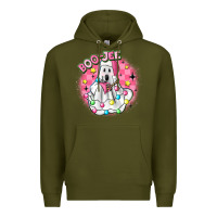 Boo Jee Pink Christmas Ghost Premium Hoodie | Teevron