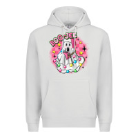 Dove Grey boo jee pink christmas ghost Premium Hoodie - MaliasSmallBusiness