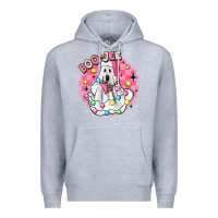 Heather Grey boo jee pink christmas ghost Premium Hoodie - MaliasSmallBusiness