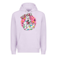 Lilac boo jee pink christmas ghost Premium Hoodie - MaliasSmallBusiness