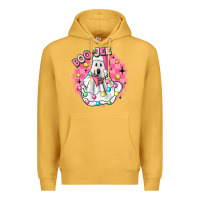 Mustard boo jee pink christmas ghost Premium Hoodie - MaliasSmallBusiness