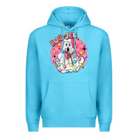Ocean Blue boo jee pink christmas ghost Premium Hoodie - MaliasSmallBusiness