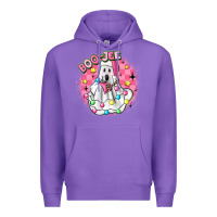 Purple boo jee pink christmas ghost Premium Hoodie - MaliasSmallBusiness