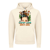 Vintage Artic messy bun camp hair dont care Vintage Hoodie - texasbilliewilder
