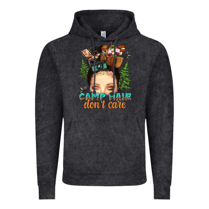 Messy Bun Camp Hair Dont Care Vintage Hoodie by texasbilliewilder | Teevron