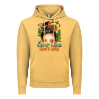 Vintage Mustard messy bun camp hair dont care Vintage Hoodie - texasbilliewilder