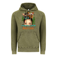 Vintage Olive messy bun camp hair dont care Vintage Hoodie - texasbilliewilder